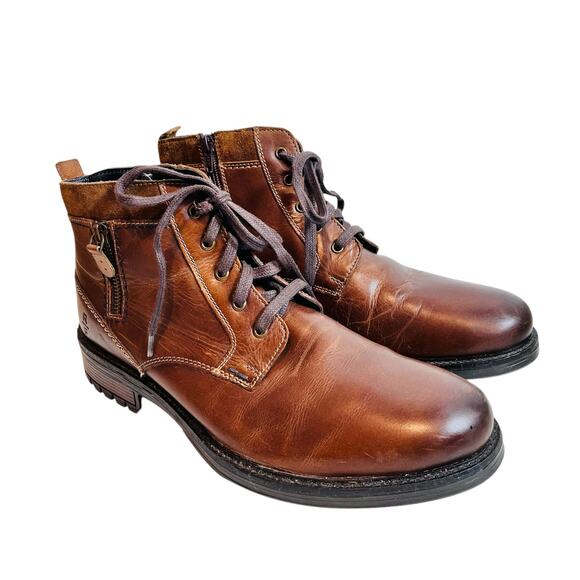 Reserved Footwear Brown Leather Ankle Boot Men's Size 10 - Picture 4 of 16